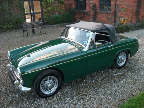 MG Midget, 1967, Wire Wheels, Chrome Bumpers, BRG For Sale