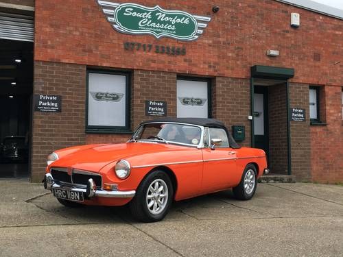 Stunning 1973 MGB Roadster with overdrive SOLD