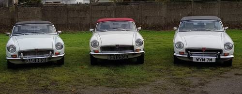 1972 MG B Roadster, White, Various years SOLD