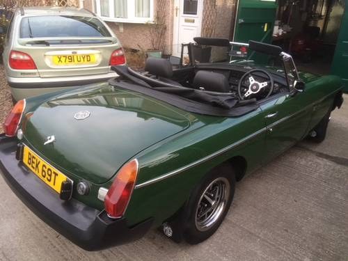 1979 MGB Roadster in Brooklands green SOLD