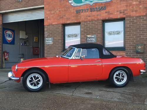 1974 MGB Roadster, mohair hood, overdrive, lovely condition  SOLD