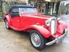 **FEBRUARY AUCTION** 1952 MG TD For Sale by Auction