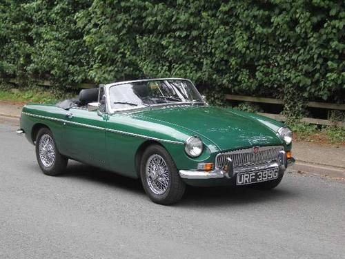 1969 MGB Roadster - BRG, CWW, O/D, Leather trim VERKAUFT