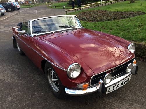 1972 MGB ROADSTER CHROME BUMPER MODEL ONLY 53000 MILES 3 OWNERS   For Sale