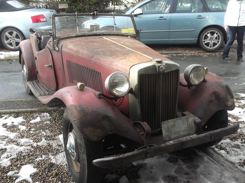1953 MG TD Genuine barn find off the road 1980 SOLD