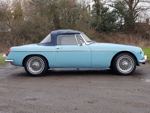 MG B Roadster, Iris Blue, 1964 For Sale