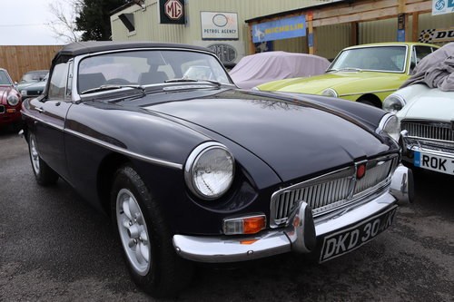 1972 MGB Roadster in midnight blue SOLD