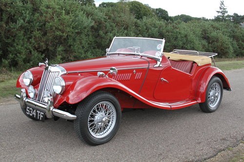 1954 MG TF Proven concours winner. For Sale