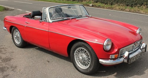 1971 MGB Roadster With O/D And Wire Wheels , Original UK  RH VENDUTO