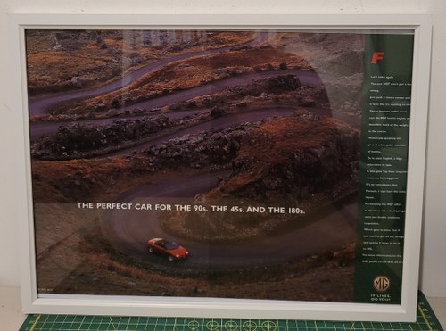 1953 Original 1996 MGF Framed Advert For Sale