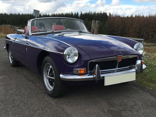 1974 Absolutely Gorgeous and Rare Aconite Purple MGB VENDUTO