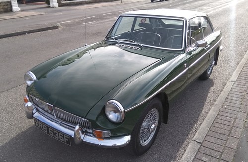 1968 MGB GT – BRG, CHROME BUMPERS, WIRE WHEELS, OVERDRIVE SOLD