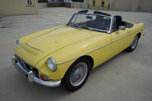 1969 MG MGC Roadster Convertible LHD Yellow 45k miles $29.5k For Sale
