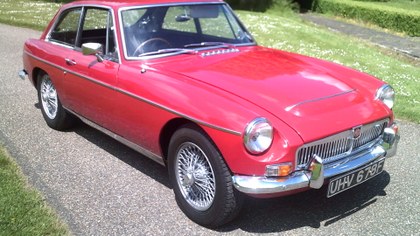 1968 MGC GT, 3.0L 6 cylinder with Overdrive.