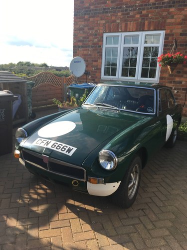 1980 British Racing Green MGB GT, 1800 overdrive SOLD