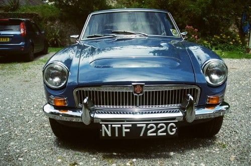 1968 MGC GT in mineral blue, fully restored. For Sale