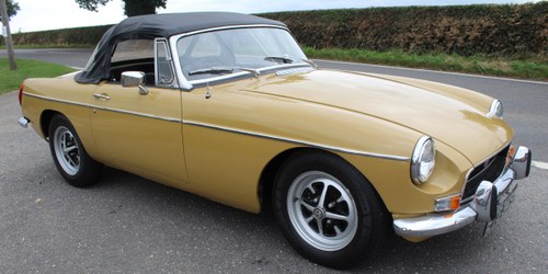 1972 MGB Roadster With Overdrive  Finished in Harvest Gold SOLD