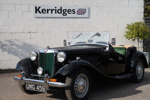 1951 MG TD in Black with Green leather For Sale