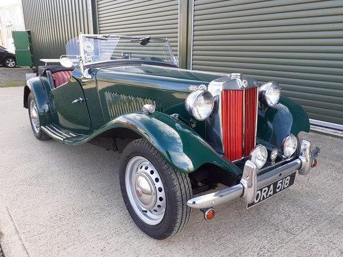1950 MG TD green with red trim - reserved SOLD