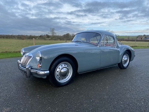 1961 MGA 1600 Coupe in Dove Grey with red interior SOLD