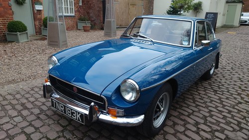 MGB GT 1971 Teal Blue Autumn Leaf Interior 3 Owners from new SOLD