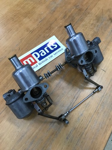 1947 MG TC set SU H2 carburators with brass pistons For Sale