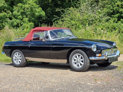 1980 MG B Roadster, Black, Leather, Chrome Bumpers For Sale