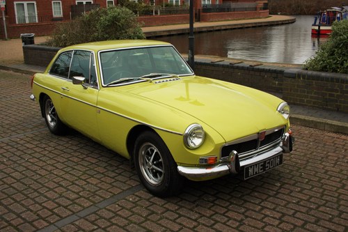1974 MGB GT - Rebuilt engine, Citron Yellow, Overdrive, Chrome SOLD