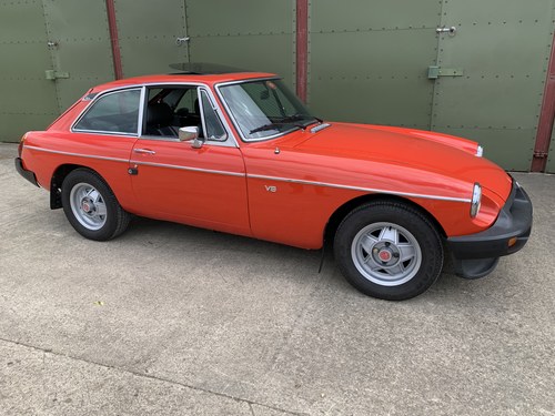 1977 MGB GT V8 conversion, 5 speed. In Cinnabar Red For Sale