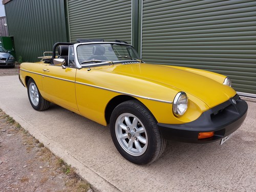 1979 MG MGB Roadster Inca Yellow super condition, low miles SOLD