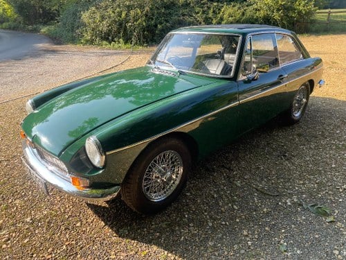 1969 MGB GT, British Racing Green, Chrome Bumper, Tax and MOT Ex SOLD