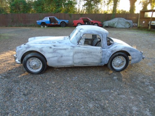 1957 LHD MGA Coupe for restoration, great project UK registered For Sale