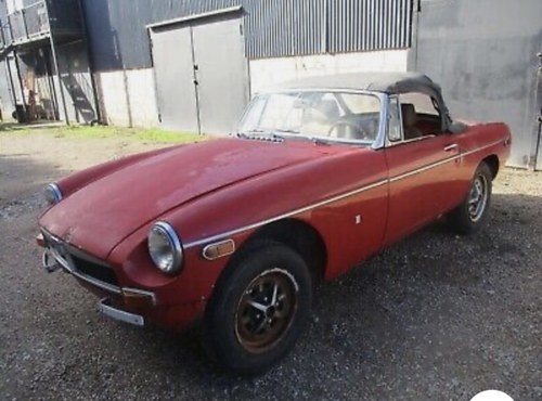MGB ROADSTER LHD 1974 PROJECT NO MOTOR SOLD