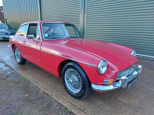 1967 MG MGB GT rare early car Tartan Red, overdrive, wires SOLD