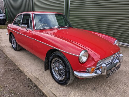 1979 MG MGB GT in red, CWW, overdrive, chrome bumpers SOLD