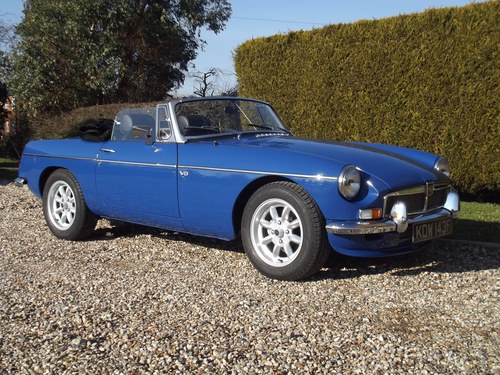 1978 MG B V8 Roadster in immaculate condition. SOLD