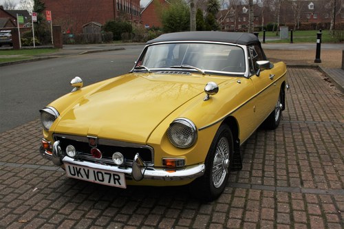 1977 MGB Roadster - Yellow, Restored, Chrome Bumper Conversion SOLD