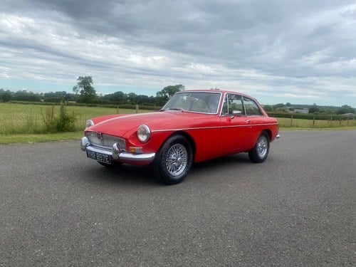 1966 MGB GT in red with black leather interior For Sale