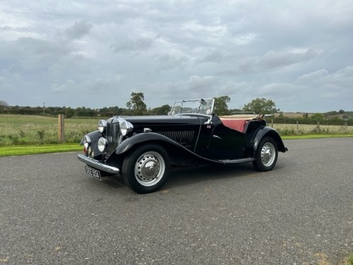 1952 MG TD in black with red leather interior SOLD