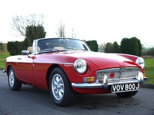 1970 MGB ROADSTER - OUTSTANDING, POWER STEERING, HERITAGE SHELL ! SOLD