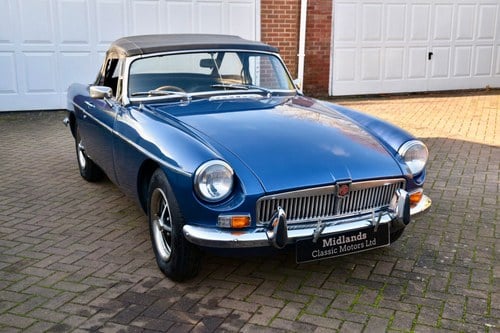 1972 MG MGB Roadster Mineral Blue FREE UK DELIVERY SÅLD