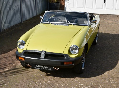 1975 MG MGB Roadster Citrus Yellow FREE UK DELIVERY VERKAUFT