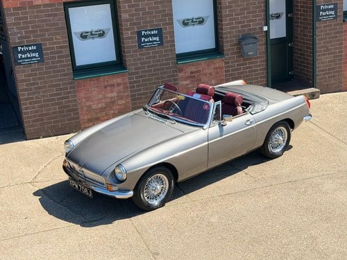 1970 MG MGB Roadster Jaguar Gunmetal grey, Mulberry leather SÅLD