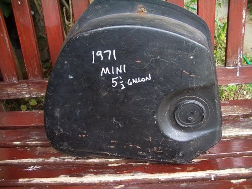 1959 mini 5 1/2 gallon petrol tank NOW SOLD   NOW SOLD SOLD