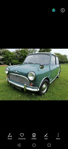 1967 MK1 mini 850 cc, totally original À venda