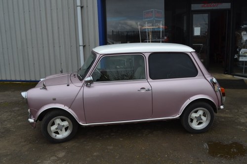 1995 pink Mini- very clean & reliable MOTed, A/C walnut SOLD