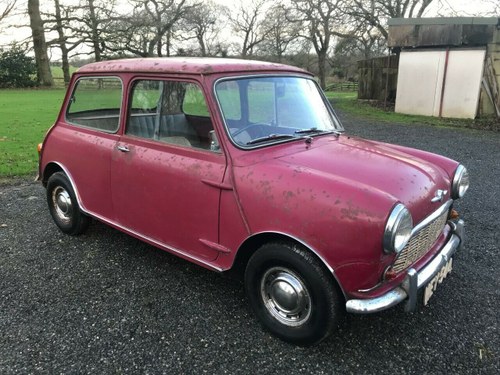 1960 MORRIS MINI MINOR CHERRY RED UNRESTORED UNIQUE GARAGE FIND!! VERKAUFT