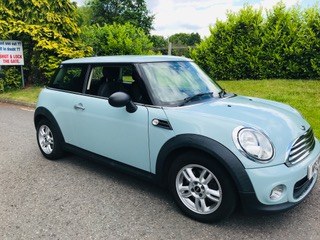 2013 63 MINI One in Ice Blue with Pepper Pack & Service Hist For Sale