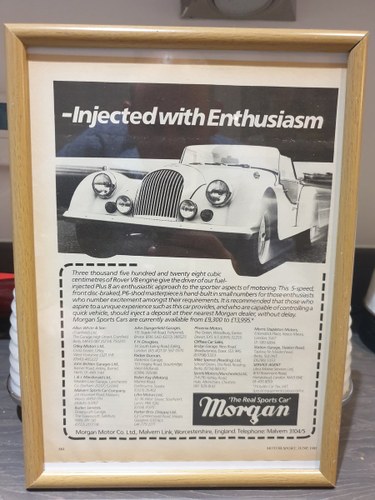 Original 1985 Morgan Framed Advert  VENDUTO