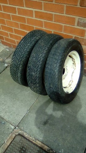 morris minor tyres on rims SOLD